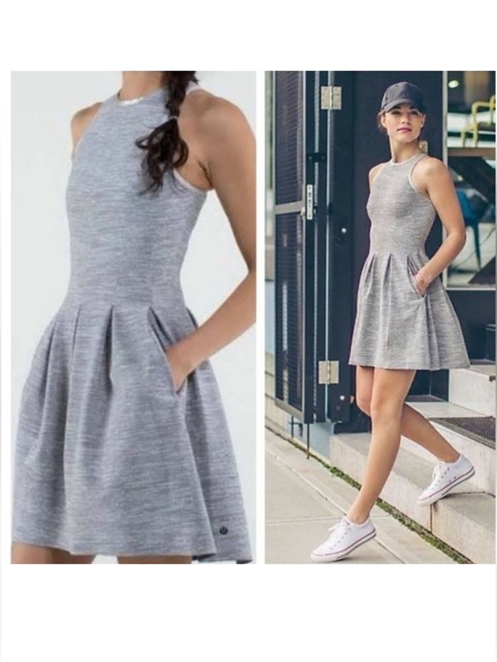 🩶Lululemon Here to There Dress - Size 10
- color heathered silver - tennis 🩶
